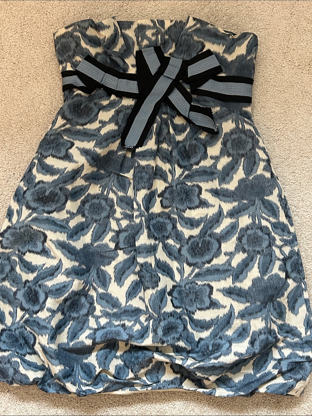 BCBGMaxAzria Floral Strapless Dress